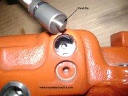 Kawasaki K3V displacement control pivot pin