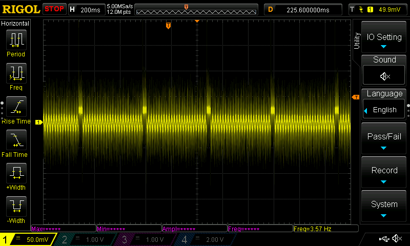 Operational amplifier output at 0 bar