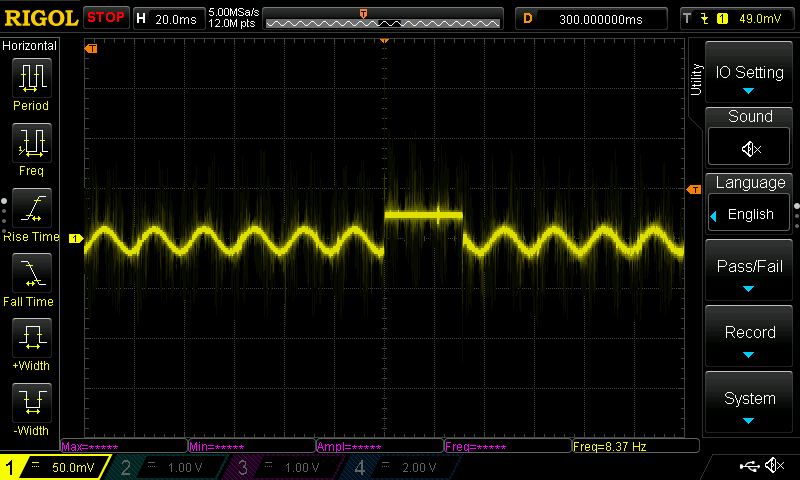 Operational amplifier output at 0 bar