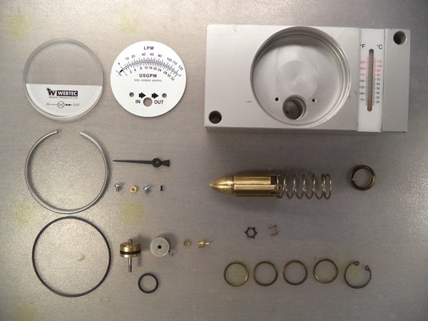 The flow meter has very few parts