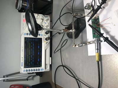 Checking digital communication with the EEPROM and the DAC