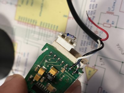 External resistor used for Parker sensor recognition