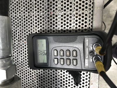 Flow meter readings after the calibration