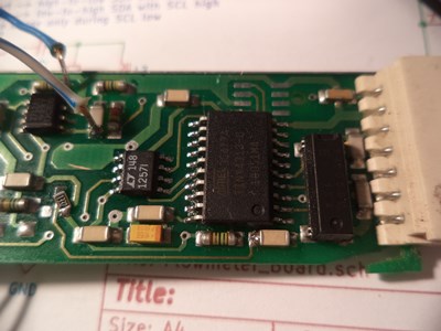 The new MCU soldered on the PCB