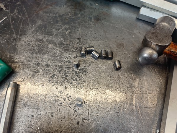 The pins were sheered off