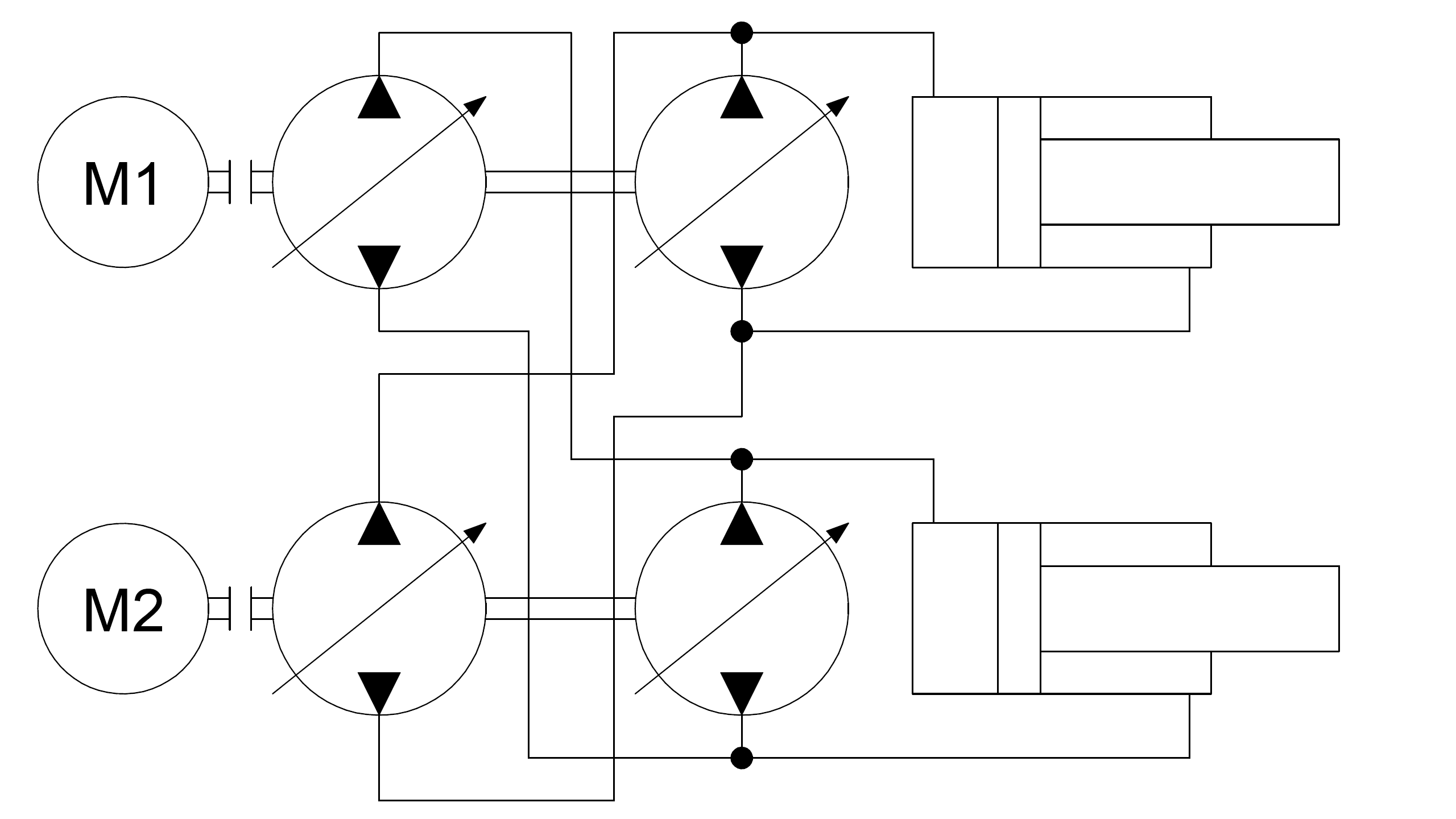 Simplified hydraulic schematic