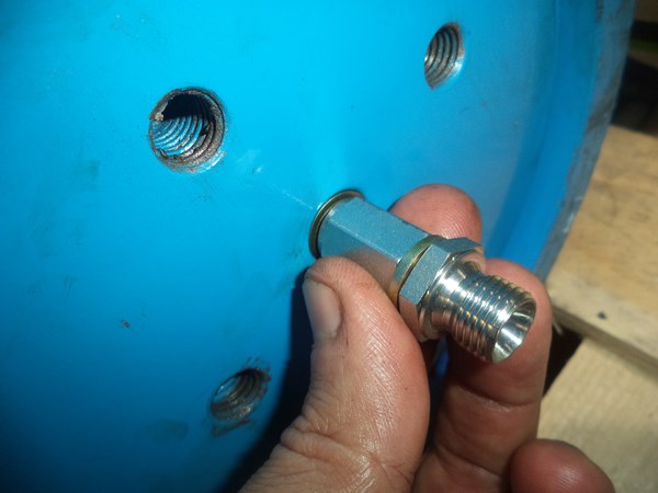 First you install the front fitting