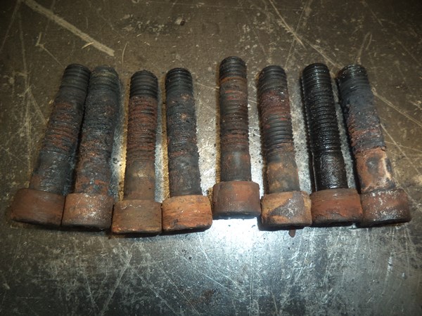 The rust residue on the bolt heads is still red, which means that no oxide conversion happened