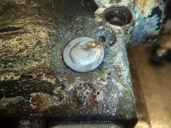 The sheered-off bit end can be easily removed with a MIG welder and a steel washer