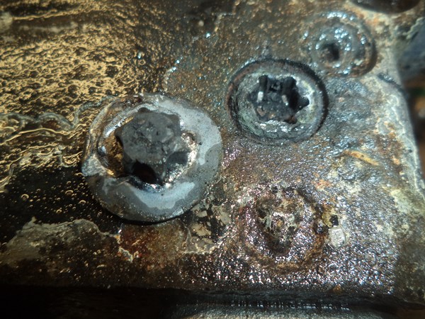 The sheered-off bit end can be easily removed with a MIG welder and a steel washer