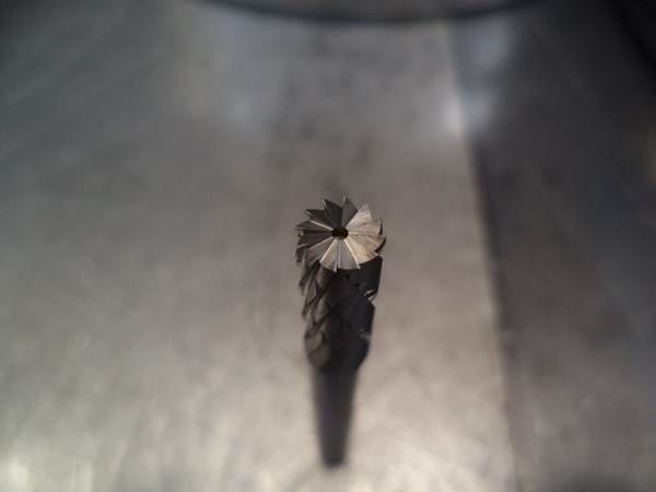 The bit shows little wear after this operation