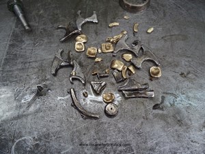 Broken Parts from a Hydraulic Pump