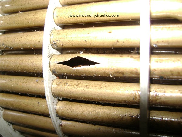 Shell & tube heat exchanger damaged by frozen water