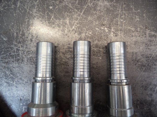 You can see that the shanks are slightly compressed by the crimping process - this is normal