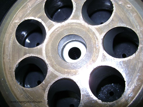 Example of cavitation damage - Rexroth A6VM hydraulic motor barrel