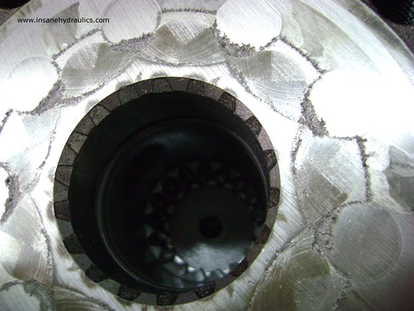 Example of cavitation damage - Orbital Motor