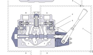 Danfoss PVG100 Cut View - 'Move Line' Spool