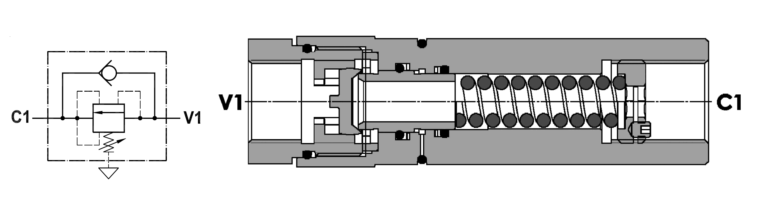 Fluid Press inline compensated sequence valve