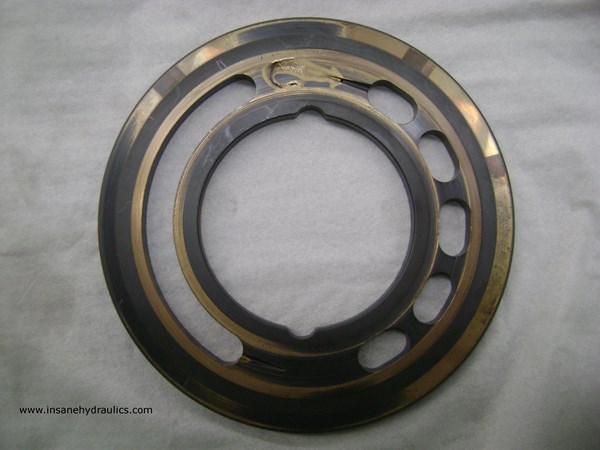 Example of cavitation - Rexroth A10VO valve plate erosion