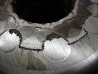 Example of cavitation damage - orbital hydraulic motor