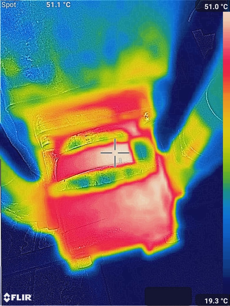 Using a piece of dark scotch tape for a better infrared temperature reading