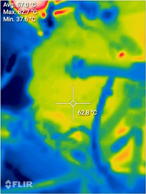 Just the thermal image of the pump - you can see that the resolution is indeed very low