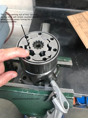 Checking the Timing of a Danfoss OMRX Orbital Motor With Shop Air