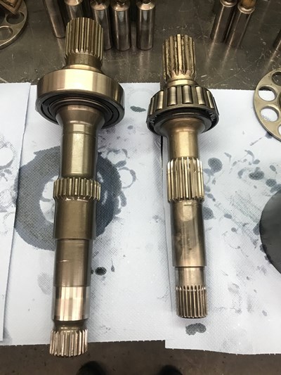 Comparing Parker PV140 to Rexroth A10VO140 - Shafts