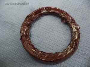 The damaged shaft seal that caused the overhaul