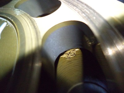 Hidden cavitation erosion