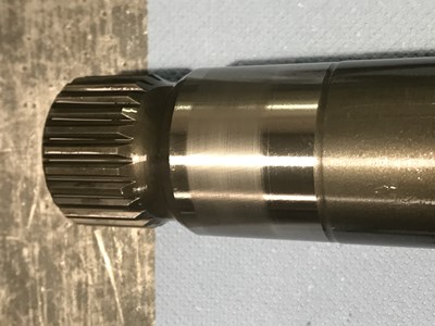 Tail bearing surface of the shaft