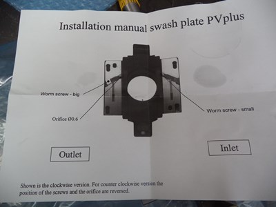 PVplus pump swashplate plug and orifice installation manual