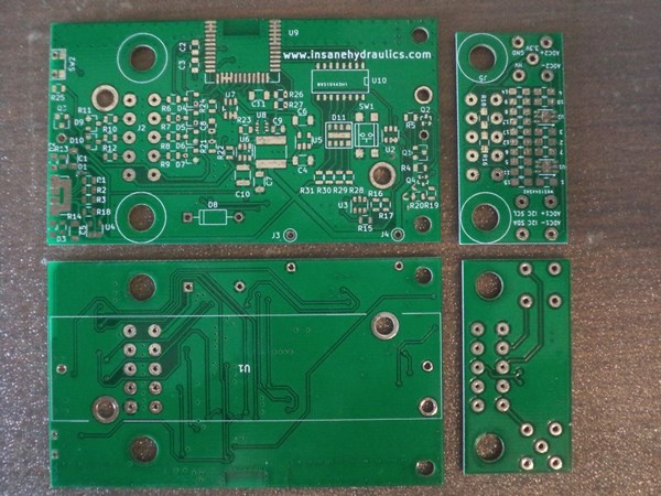 Wireless pressure gauge project PCBs
